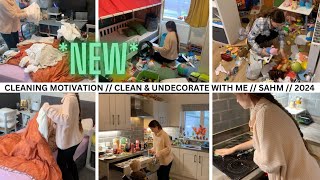 NEW CLEANING MOTIVATION  CLEAN amp UNDECORATE WITH ME  SAHM  2024 [upl. by Radmen]