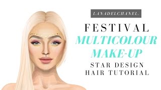 FESTIVAL Makeup using Stardoll Stardeisgn Hair  LanaDelChanel [upl. by Lothar822]