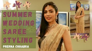 How to Style a Net Saree for Summer Weddings 3 ways [upl. by Monjan]