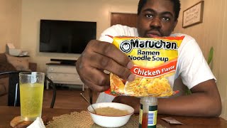 Ramen Noodles Chicken flavored Mukbang [upl. by Fitzpatrick237]