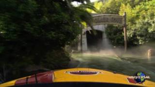 Jurassic Park The Ride River Adventure at Universal Studios Hollywood Official Proshot in HD [upl. by Aihsenyt653]