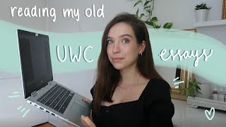 reading the application that got me into boarding school uwc  reaction 3 years later [upl. by Znieh661]