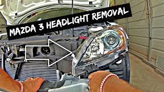 Mazda 3 Headlight Removal and Replacement 2010 2011 2012 2013 [upl. by Arikal]