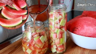 Pickled Watermelon Rinds  HOME COOKING  simplychris [upl. by Irual]