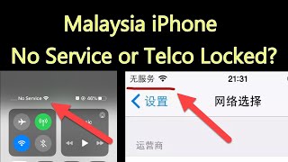 【MALAYSIA ONLY 】 Telco Locked iPhone No Service  What is Telco Lock [upl. by Ecarg825]