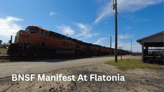 BNSF Manifest At Flatonia [upl. by Linc]