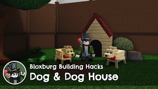 How to make a Dog amp Dog House in Bloxburg  Building Hacks Roblox [upl. by Ruth]