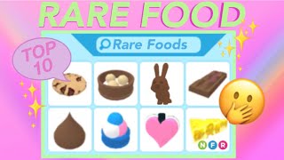 Top 10 RAREST foods in Roblox Adopt me [upl. by Cleve354]