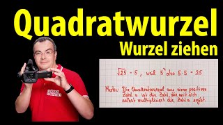 Quadratwurzel ziehen  Wurzel ziehen  ganz einfach erklärt  Lehrerschmidt [upl. by Niatsirhc]