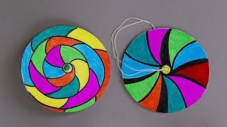 HOW TO MAKE PAPER SPINNERS  EASY PAPER CRAFTS FOR KIDS [upl. by Calida]