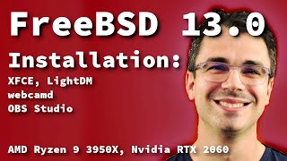 FreeBSD 130 Installation 1  XFCE LightDM OBS [upl. by Ideih339]