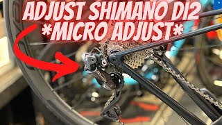 HOW TO ADJUST MICRO ADJUST ANY SHIMANO DI2 ULTEGRA 80508070 DURAACE 91509170 EASY [upl. by Tniassuot]