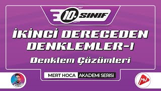 İkinci Dereceden Denklemler1  Denklem Çözümleri  10Sınıf Konu Anlatımı  Akademi Serisi [upl. by Anitsirhc]