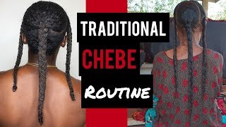 TRADITIONAL CHEBE ROUTINE  Is It Really for Hair Growth [upl. by Salli680]