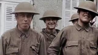 Over There  US army WW1 footage in Color [upl. by Ylicic]