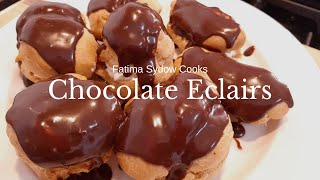 HOW TO MAKE CHOCOLATE ECLAIRS [upl. by Alemahs788]