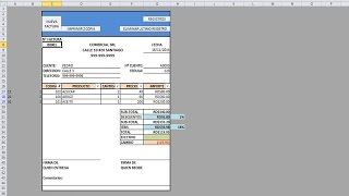 Como hacer una factura automática con macros en Excel Parte 1 [upl. by Yborian]