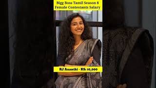 Bigg Boss Tamil Season 8 Female Contestants Salary  Soundariya  Jacquline  Dharsha  Pavi shorts [upl. by Radley]