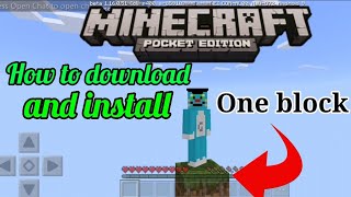 How to download and install one block survival in minecraft [upl. by Aerdnahc]