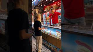 Turkish ice cream vendor makes boy work for his ice cream [upl. by Bobbye625]