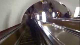 On the metro in Moscow Russia Москва Россия [upl. by Ronile497]