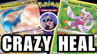 Healing 100HP Every Turn w Altaria ex  Radiant Tsareena  Pokémon TCG Live  Paradox Rift [upl. by Akiret220]