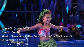 Ariana Greenblatt  All Dancing With The Stars Juniors Performances [upl. by Nyrehtak]