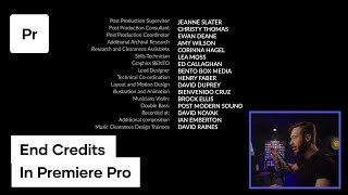 How To Create Rolling Credits In Premiere Pro [upl. by Judye]