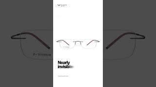 Nearly Invisible Memory Titanium Rimless Eyeglass Frames Thin ThreePart Titanium Alloy Frame [upl. by Benedic65]