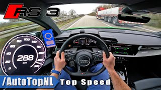 2022 Audi RS3 Sportback 8Y  TOP SPEED 288KMH on Autobahn by AutoTopNL [upl. by Erdei]