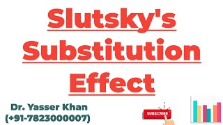 Slutskys Substitution Effect  Slutsky Substitution Effect  Indifference Curve  Microeconomics [upl. by Sokram]