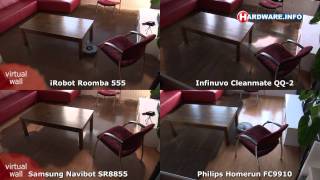 Roomba vs Navibot vs Cleanmate vs Philips Homerun coverage test [upl. by Nuahsyd]