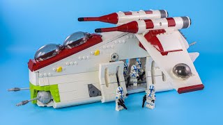 Custom LEGO Star Wars Republic Gunship Model INSTRUCTIONS AVALIABLE [upl. by Cadmar]