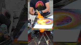 Painting  spray talent artist on the street [upl. by Skeie]