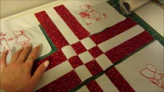 Sunbonnet Sue Redwork Quilt [upl. by Nonregla306]