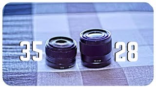 Sony 35mm F18 vs 28mm F2 Lens Comparison [upl. by Akilegna897]