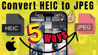 How to Convert HEIC to JPEG on iPhone 2024 [upl. by Laurin]