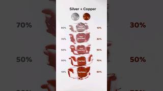 Silver VS CopperASMR Color mixing 🎨 colorcombos mixedcolors satisfying [upl. by Enilasor80]