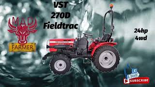 Amazing VST Fieldtrac 270D agricultural tractor ploughing [upl. by Rahsab]