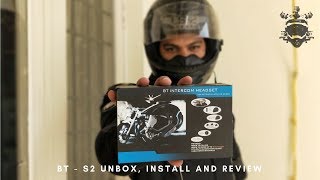 BT S2  Bluetooth Intercom Headset Unbox Installation and Review  GoPro Man [upl. by Codee]