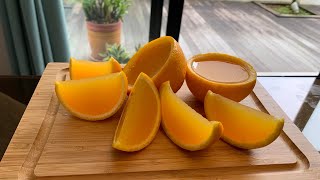 How to make fresh Orange Agar Agar Orange Jelly [upl. by Portland]