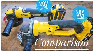 DEWALT Grinder Comparison FlexVolt vs 20V Max [upl. by Gosney770]