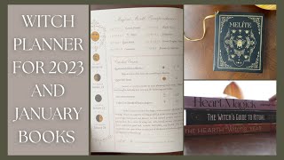 Witch Planner for 2023 and January Bookstack [upl. by Eseerahs]