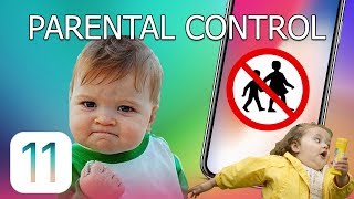 How to Set Parental Control on iPhone and iPad iOS 11 [upl. by Limann387]