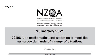 NCEA Numeracy 2021 Walkthrough  US32406 [upl. by Suqram666]