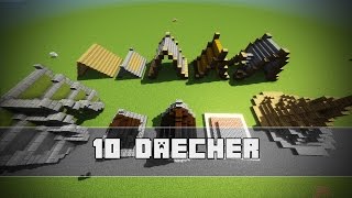 10 EINFACHE DACHDESIGNS  Minecraft Tutorial [upl. by Okechuku994]