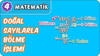 Doğal Sayılarla Bölme İşlemi  4 Sınıf Matematik evokul Kampı [upl. by Amak]