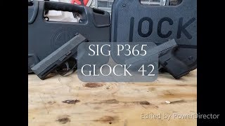 Sig Sauer P365 vs Glock42 Size Comparison [upl. by Croner]