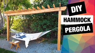 DIY Hammock Pergola  Backyard Pergola Stand  EASY Hammock Stand [upl. by Tamer]