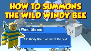 How to SUMMONS the WILD WINDY BEE in BEE SWARM SIMULATOR [upl. by Adniled]